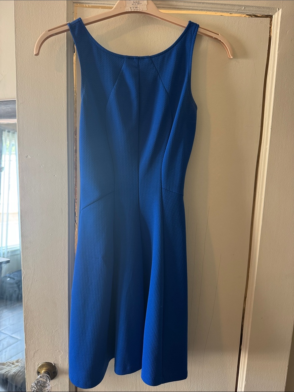 Classic Sleeveless Blue Fit-and-Flare Dress
